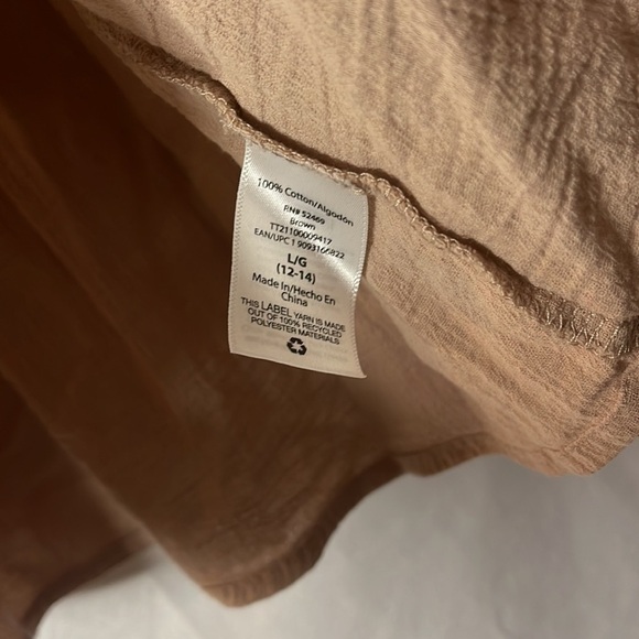 TIME & TRU RUFFLE FLOWY BOHO TEE (L) - Picture 5 of 6